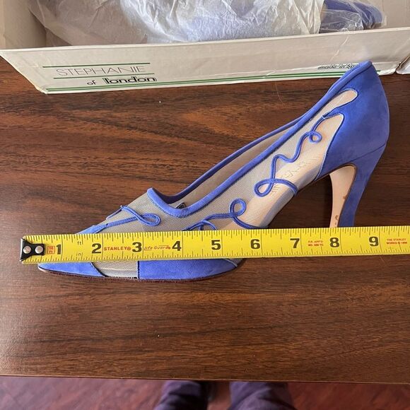 Stephanie of London-Mesh/Nubuck - Blue Pumps/Heels - Womens Size 10 GREAT CONDIT - Picture 14 of 15